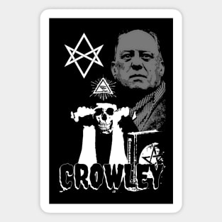 Aleister Crowley Skull Design (Black and White VARIANT) Magnet